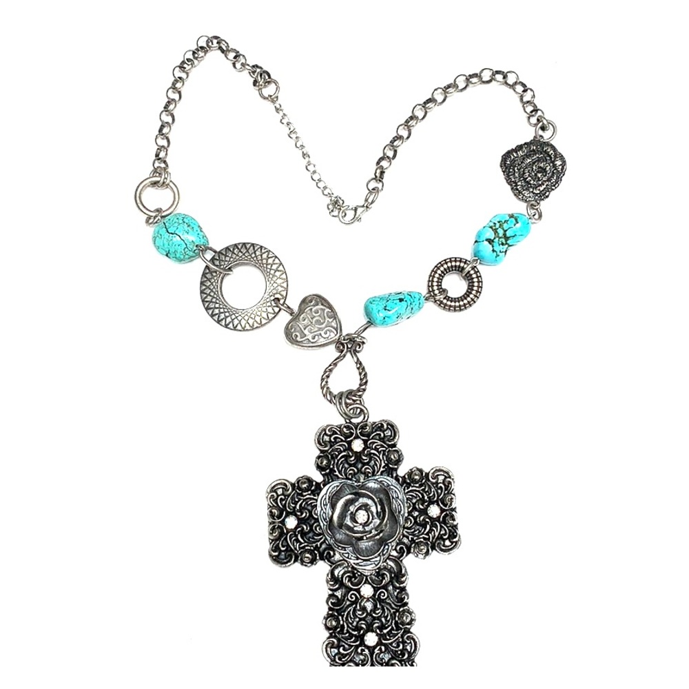 Statement Piece Large Cross Necklace - image 1